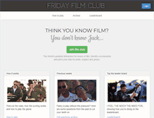 Tablet Screenshot of fridayfilmclub.com